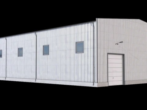 Industriegeb&auml;ude 41 PBR 3D Modell