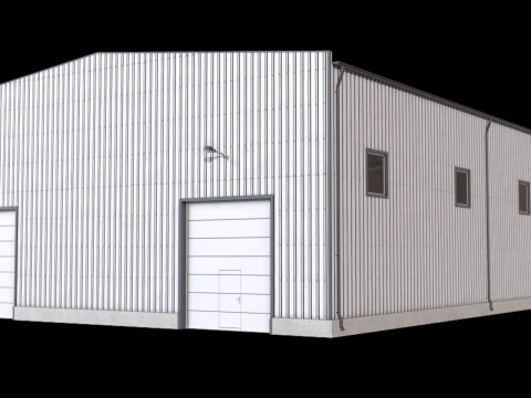 Industriegeb&auml;ude 41 PBR 3D Modell