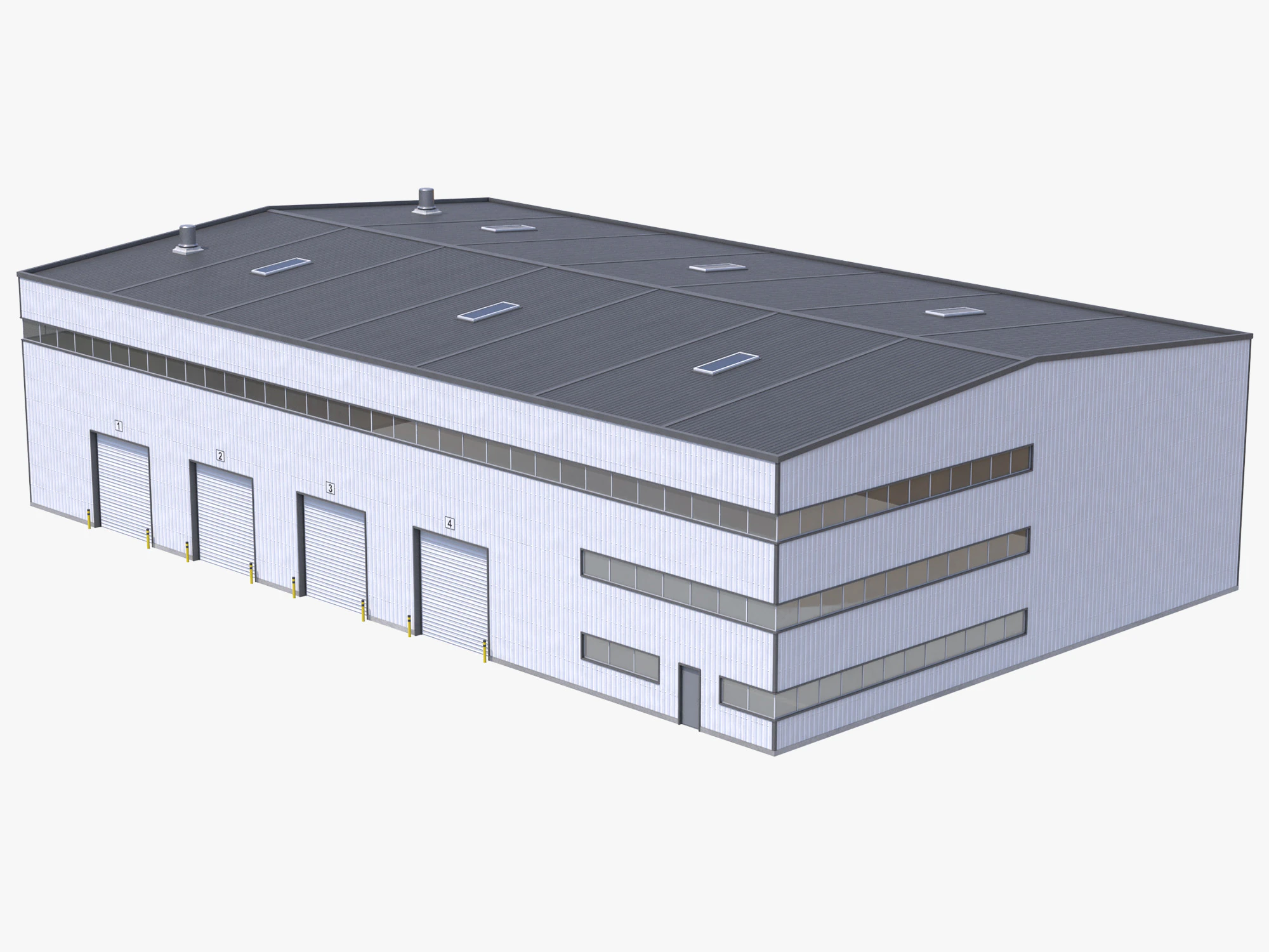 Gedung Industri 42 PBR Model 3D .c4d .max .obj .3ds .fbx .stl .blend