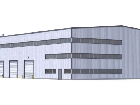 Gedung Industri 42 PBR Model 3D