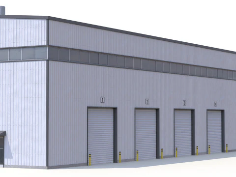 Gedung Industri 42 PBR Model 3D