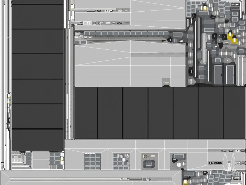 Gedung Industri 42 PBR Model 3D