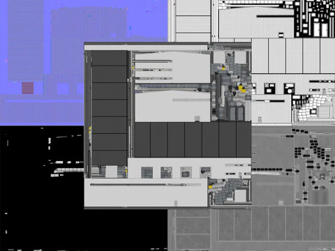 Gedung Industri 42 PBR Model 3D