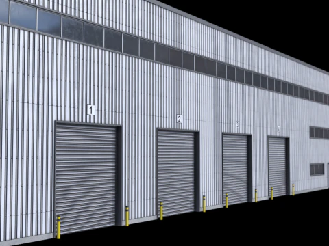 Gedung Industri 42 PBR Model 3D