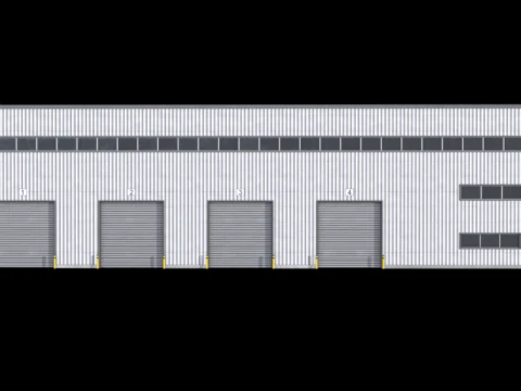 Gedung Industri 42 PBR Model 3D