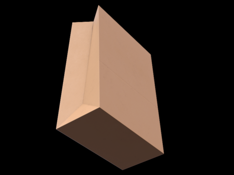 Busta di carta 2 Modello 3D