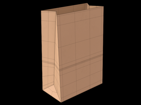 Busta di carta 2 Modello 3D