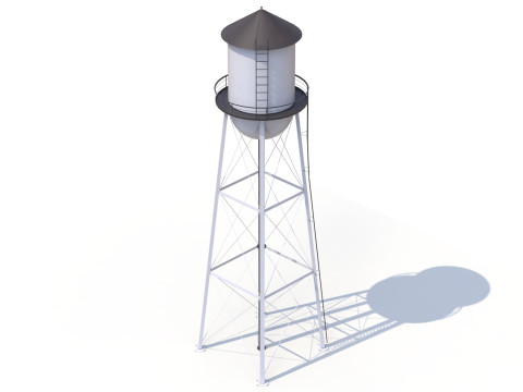 WaterTower PBR 3D Modell