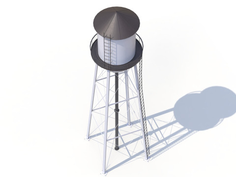 WaterTower PBR 3D Modell