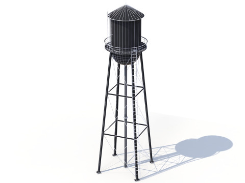WaterTower PBR 3D Modell