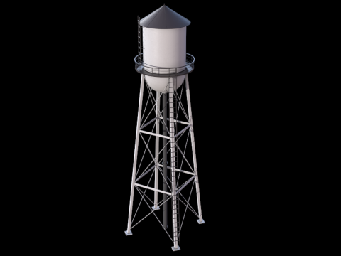 WaterTower PBR 3D Modell