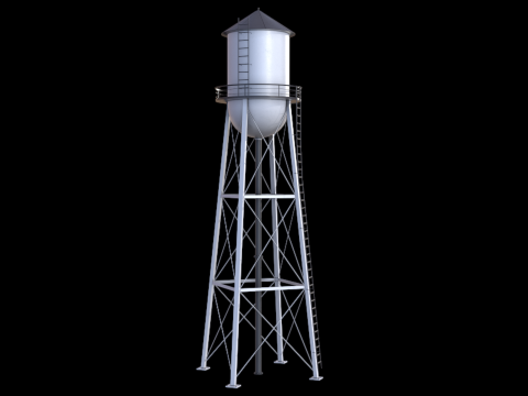 WaterTower PBR 3D Modell