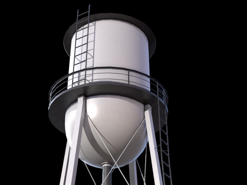 WaterTower PBR 3D Modell
