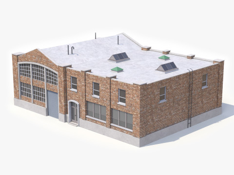 工業用ビル 44 PBR 3Dモデル