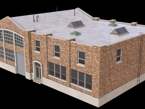 Industrial Building 44 PBR 3D Model