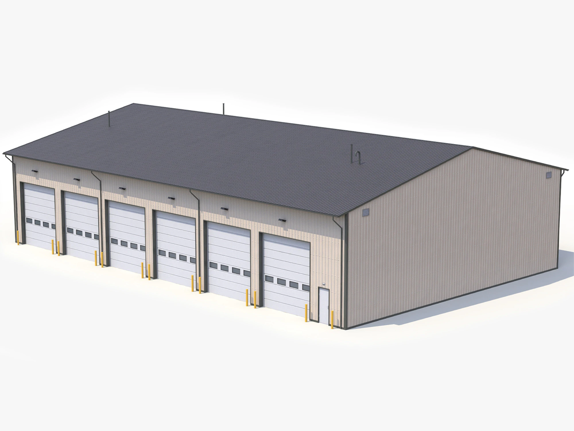 Industrial Building 45 PBR 3D Model .c4d .max .obj .3ds .fbx .stl .blend 