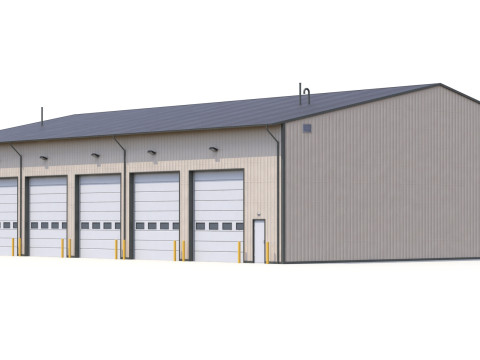 산업용 건물 45 PBR 3D 모델