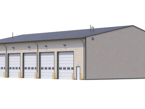Industrial Building 45 PBR 3D Model