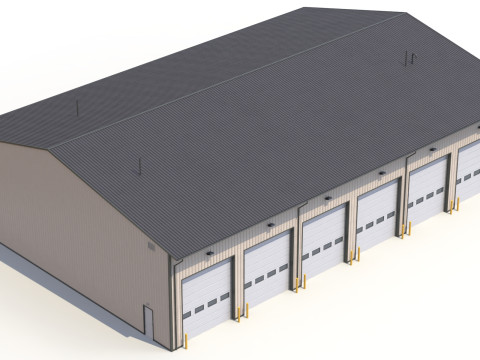 산업용 건물 45 PBR 3D 모델