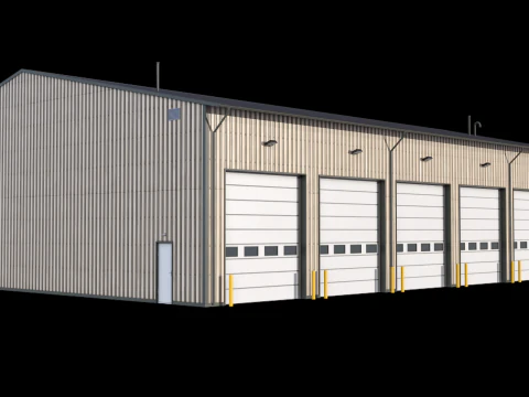 Industrial Building 45 PBR 3D Model