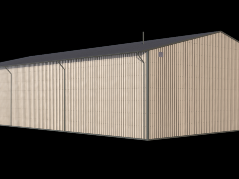 산업용 건물 45 PBR 3D 모델