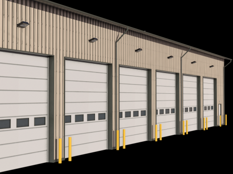 산업용 건물 45 PBR 3D 모델