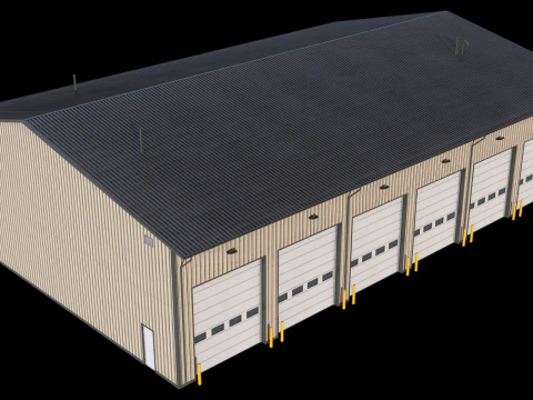 Industrial Building 45 PBR 3D Model