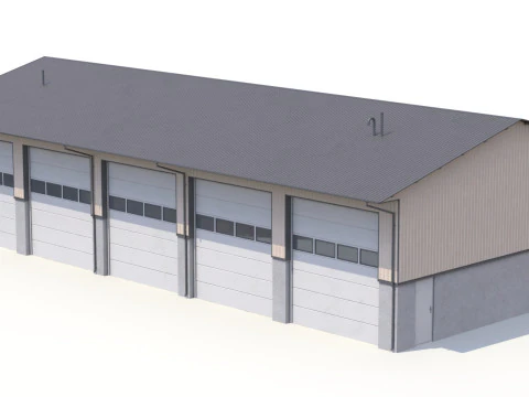 Industrial Building 40 3D Model