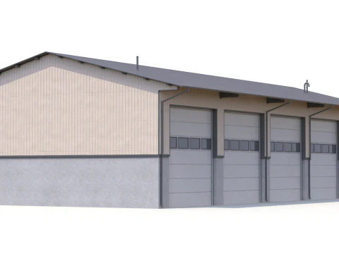 Industrial Building 40 3D Model