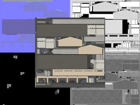 Industrial Building 40 3D Model