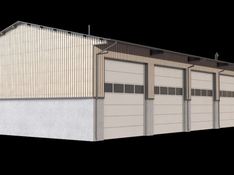 Industrial Building 40 3D Model