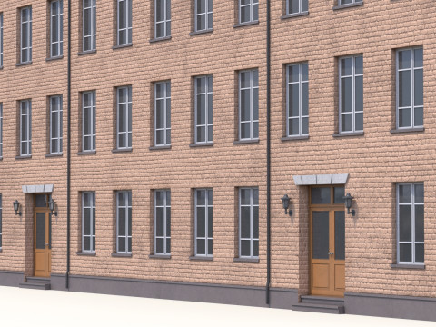 Edificio residenziale PBR Modello 3D