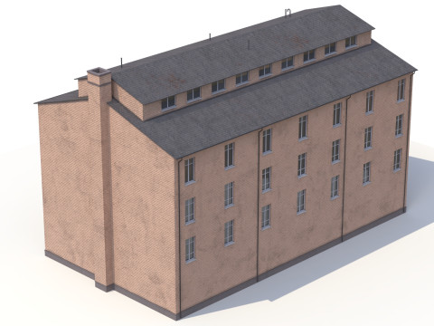 Edificio residenziale PBR Modello 3D
