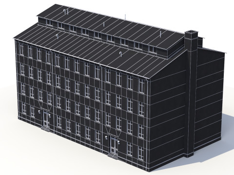 Edificio residenziale PBR Modello 3D