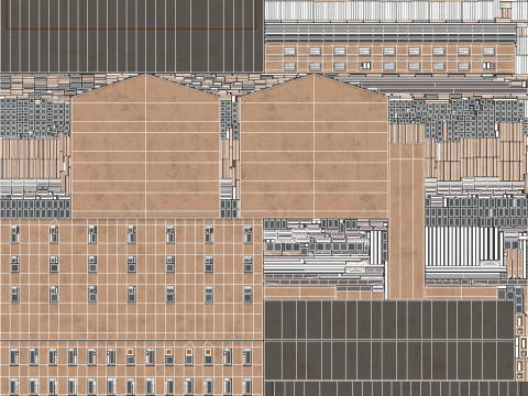 Edificio residenziale PBR Modello 3D