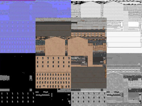 आवासीय भवन पीबीआर 3D मॉडल