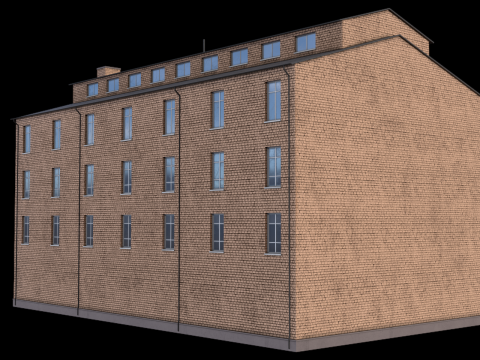 Edificio residenziale PBR Modello 3D
