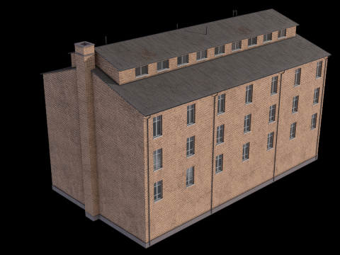 Edificio residenziale PBR Modello 3D