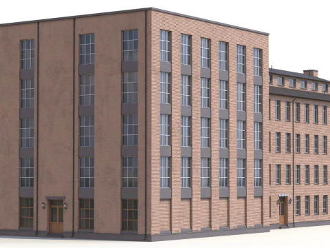 Gedung Perumahan 2 PBR Model 3D