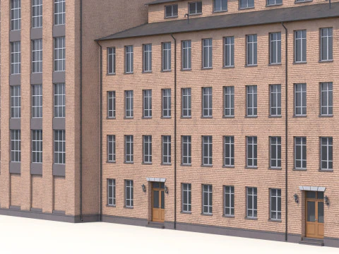 Gedung Perumahan 2 PBR Model 3D