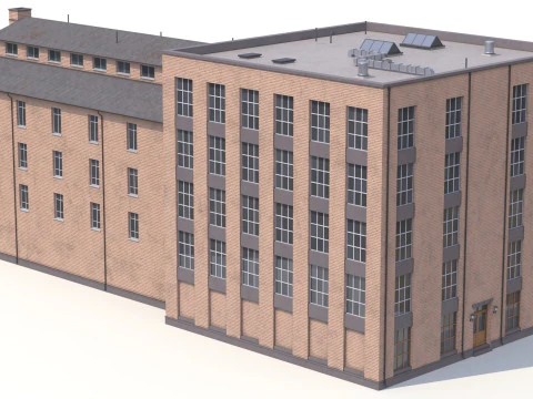 Gedung Perumahan 2 PBR Model 3D