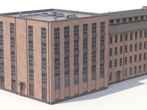 Gedung Perumahan 2 PBR Model 3D