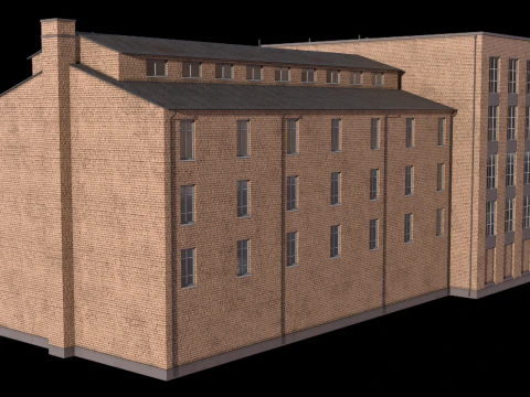 Gedung Perumahan 2 PBR Model 3D