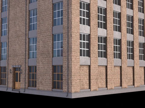 Gedung Perumahan 2 PBR Model 3D