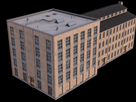 Residential Building 2 PBR 3D Model