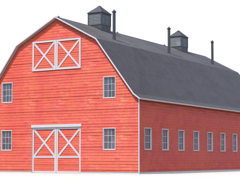 Boerderijgebouw 46 PBR 3D Model