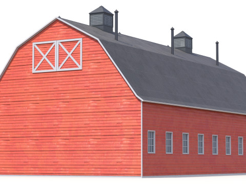 Boerderijgebouw 46 PBR 3D Model