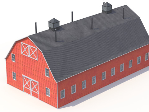 Boerderijgebouw 46 PBR 3D Model