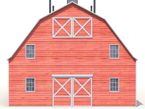 Boerderijgebouw 46 PBR 3D Model