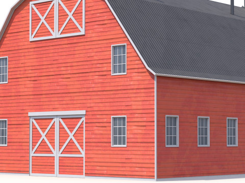 Boerderijgebouw 46 PBR 3D Model